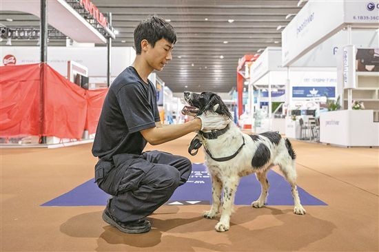 警犬從特警車伸出小腦瓜盯梢