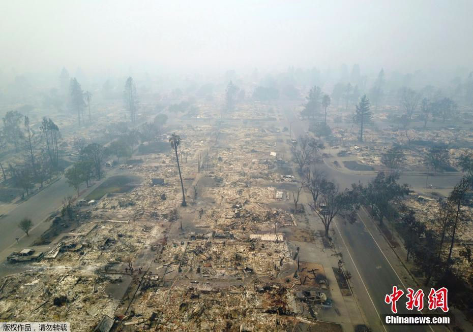 美警方稱山火就像原子彈落了下來